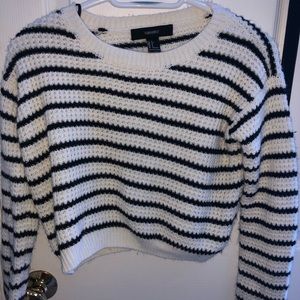 Forever 21 striped black and white sweater